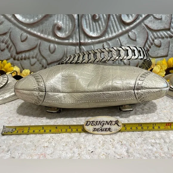 COACH Poppy Metallic Leather Whipstitch Hippie 19014 NWT + Wristlet RARE! - Picture 9 of 13